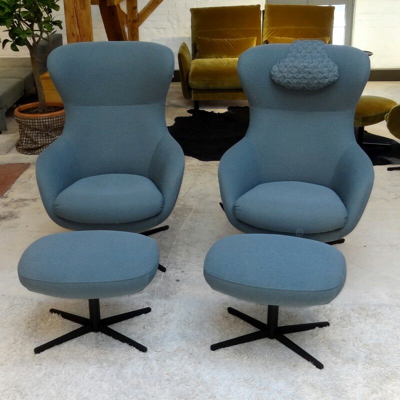 Signet Jester Retro-Sessel drehbar in Stoffbezug