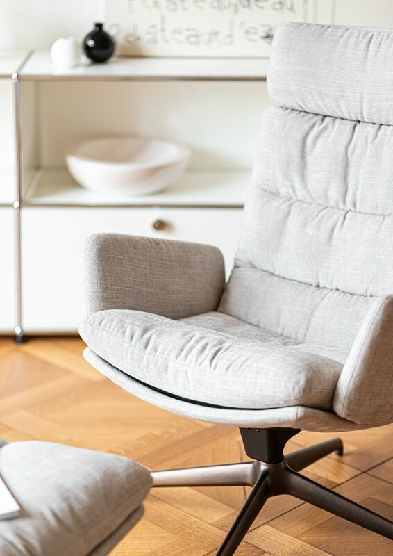 KFF Arva Lounge Sessel drehbar 4-Fu&szlig;-Stern-Gestell SL
