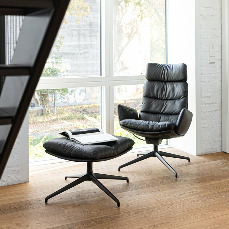 KFF Arva Lounge Sessel drehbar 4-Fu&szlig;-Stern-Gestell SL