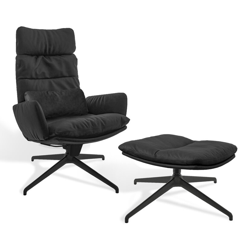 KFF Arva Lounge Sessel drehbar 4-Fu&szlig;-Stern-Gestell SL