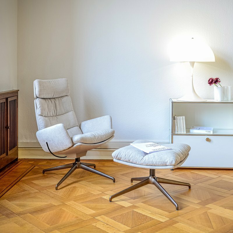 KFF Arva Lounge Sessel drehbar 4-Fu&szlig;-Stern-Gestell SL